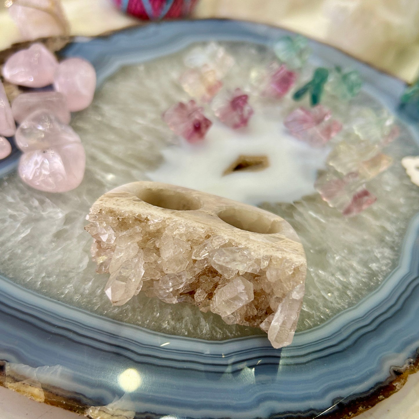 Clear Quartz Two Finger Ring