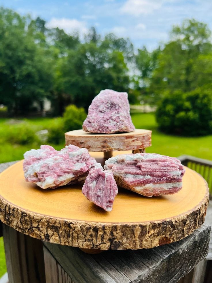 Pink Tourmaline Rough Stones