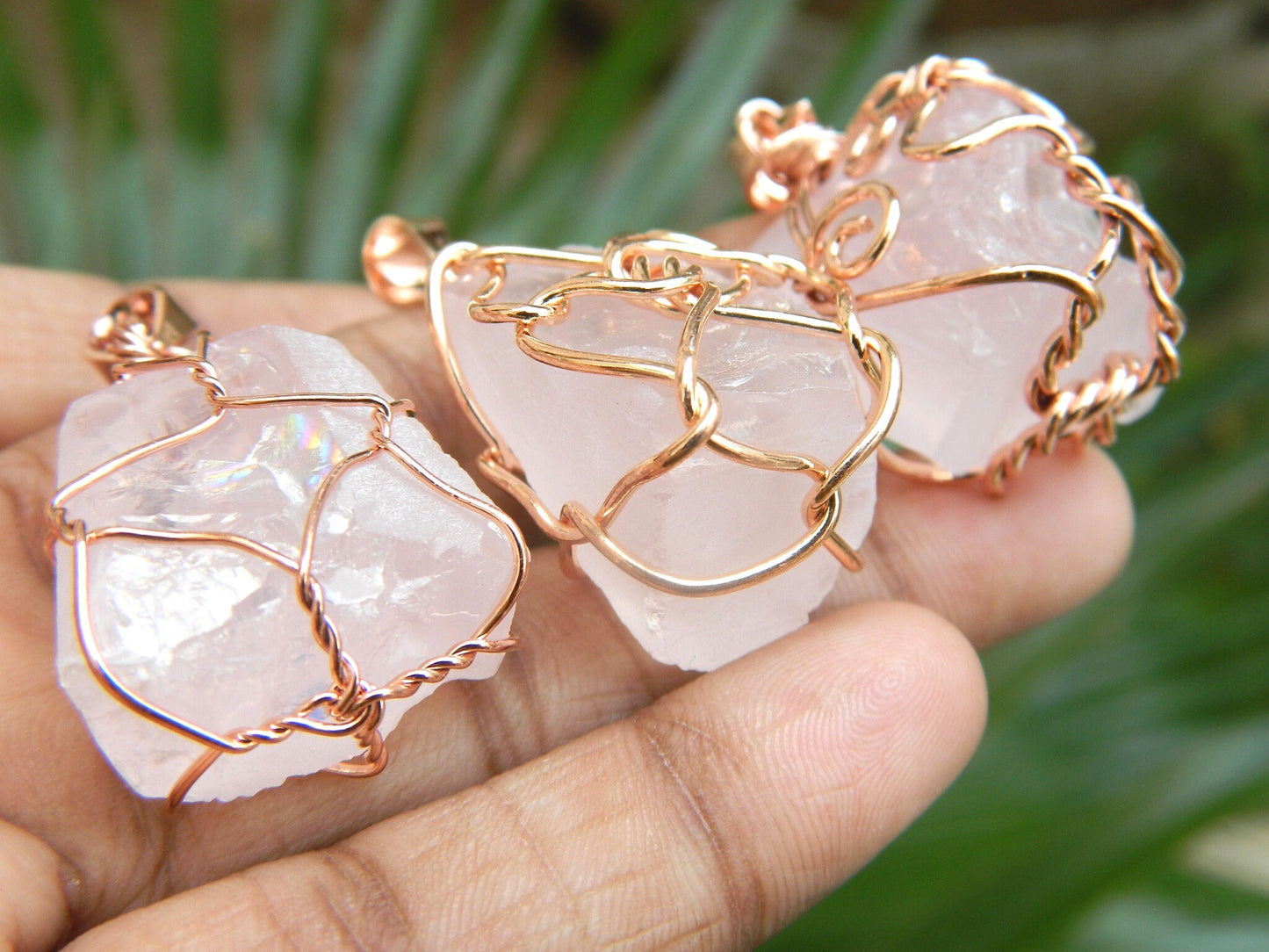 Rose Quartz Wire Wrapped Pendant