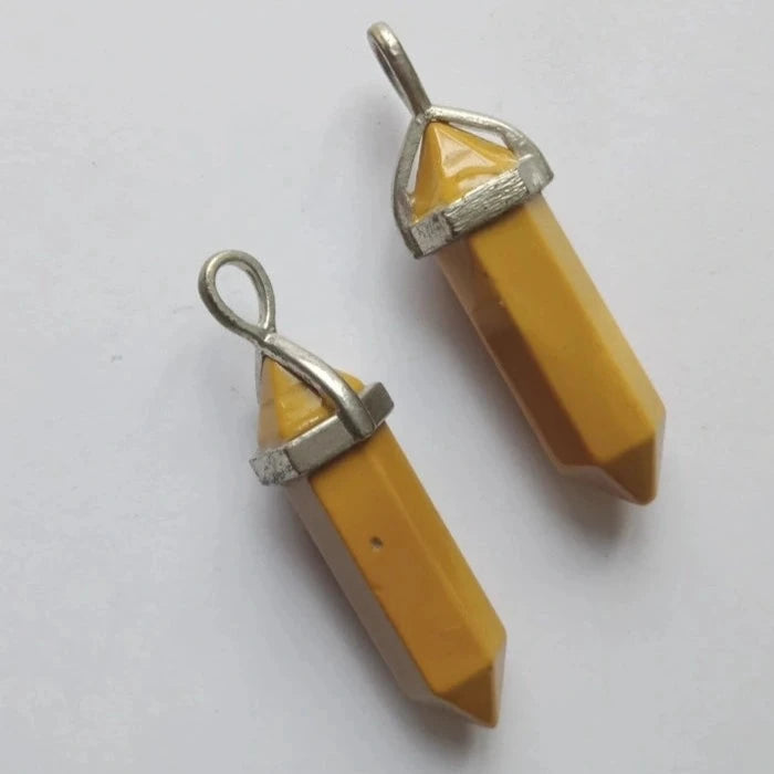 Yellow Mookaite Point Pendant