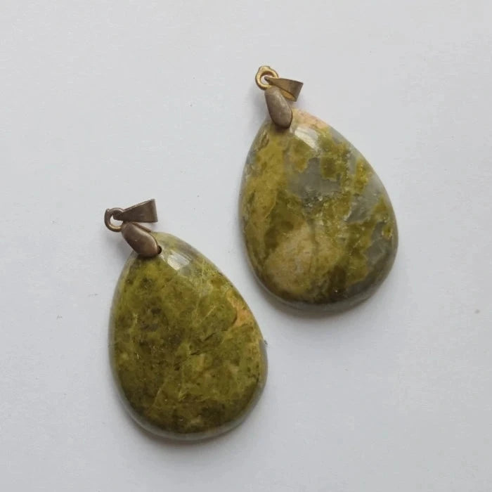 Unakite Drop Pendant