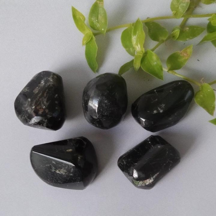 Black Tourmaline Crystal Tumble Stones