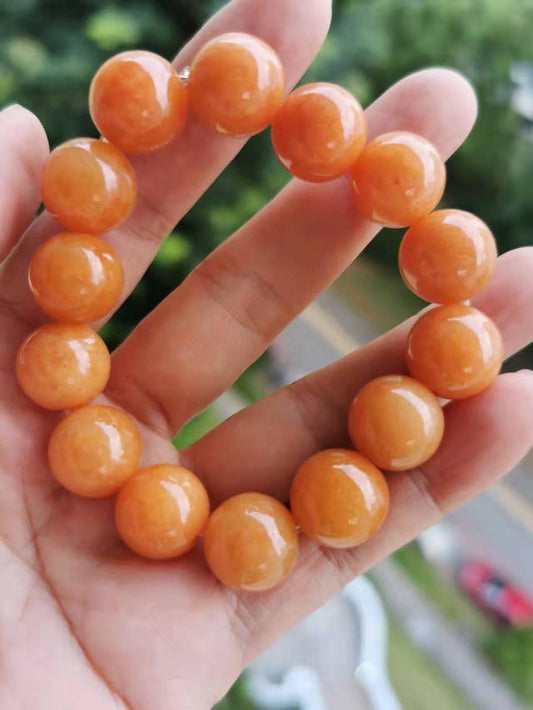Orange Jade Bracelet